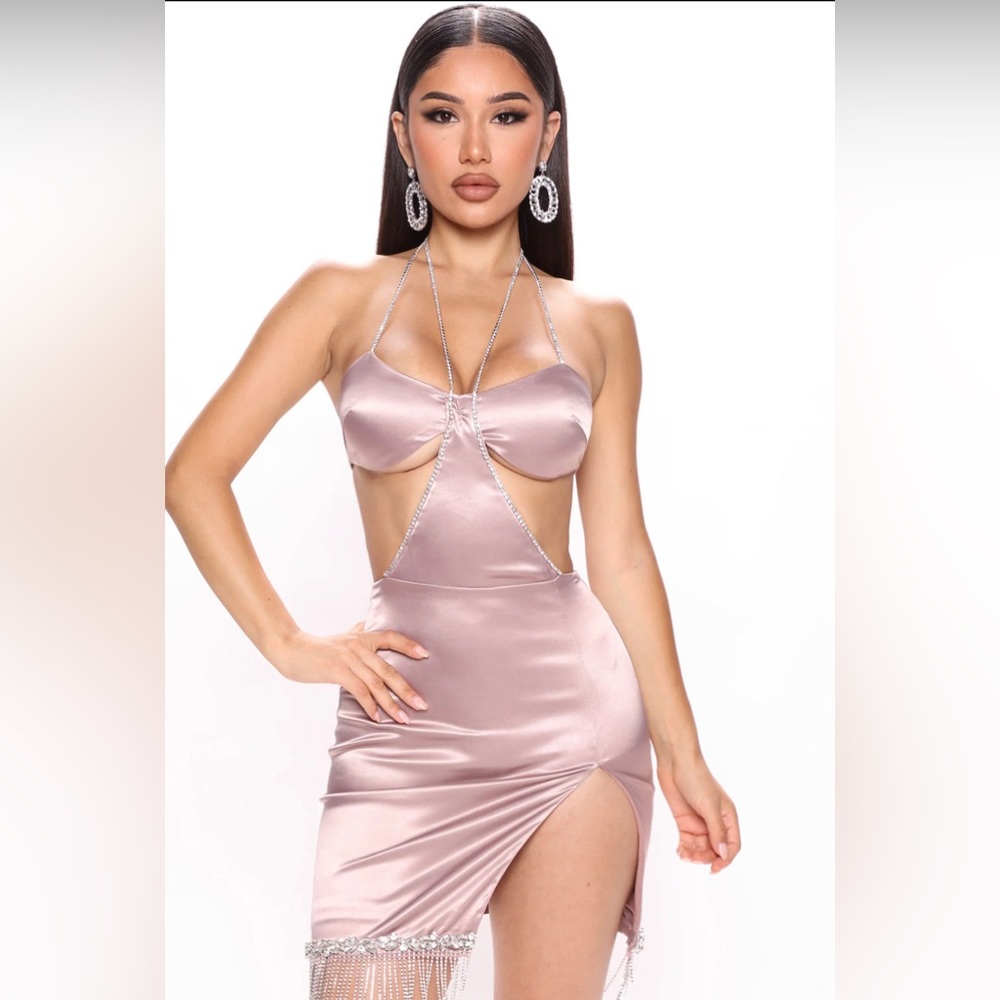 NWT Fashion Nova XS High Demand Satin Mini Dress